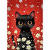 AIRDEA Christmas Natale Diamond Painting, Gatto Fiocchi di neve Diamond Painting Kit Completo, Diamantini Crystal Art Hobby Creativi Adulti Decorazione per Casa 30x40 cm