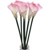 XZJMY 6 calle, fiori artificiali, 66 cm, fiori artificiali, in finto lattice, per bouquet da sposa, vacanze, decorazioni per la casa (rosa chiaro, 66 cm)