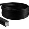 Guangyu Profilo Silicone Nero per Striscia LED - 5mt Flessibile 12x12mm - Canale Diffusore per Pannelli Acustici da 8mm - Copertura Impermeabile IP65 - Luce Omogenea Tipo Neon - Ideale per Soffitto, Bar