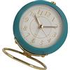 HERCHR Orologio da Tavolo Piccolo, Sveglia da Comodino Classico Silenzioso Senza Ticchettio Sveglia da Tavolo Orologio da Tavolo a Batteria Per Arredamento Camera da Letto(Blu)