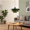 B·LED BARCELONA LED BARCELONA LED Lampada A Sospensione Macarron E27 Verde Stile Bauhaus | Metallo Ø350 Mm, Cavo Regolabile, Lunghezza 1275 Mm, Max 40 W, Soggiorno, Camera, Ristorazione