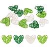 M METERXITY 12-Pz Palle Rattan Intrecciate a Forma Cuore 60mm/2.4 Palle Rattan Decorative Orbs Riempitivi Vasi Riempitivi Ciotole per Natale/Matrimoni/Casa [Verde Scuro, Verde Chiaro, Bianco]
