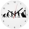 Fabulous Orologio da parete in vetro Evolution Arpa Orchestra Musica Strumento Musicista - Diametro 20 cm - Bianco