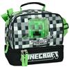 PRESTIGE & DELUXE Borsa termica compatibile con Minecraft Crafting Snack Bag 21 cm per il pranzo merenda - 2 scomparti chiusura zip