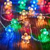 KINGCOO Luci a forma di fiore, 10 m, 100 LED, luci decorative a 8 modalità alimentate a batteria con telecomando, per primavera, estate, giardino, matrimoni, feste di Natale (multicolore)