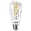 LEDVANCE Lampada LED SMART+ WIFI, vetro chiaro, 4,8 W, 470 lm, forma Edison con diametro 64 mm e attacco E27, colore e luce bianca regolabili, dimmerabile, app o controllo vocale, lunga durata