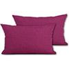 Cieffepi Home Collections Federa Copricuscino MULTICOLOR (Set 2 Federe 30x50 cm, Porpora)