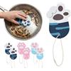 Daleweo Set di 6 Spugne da Cucina Riutilizzabili in Spugna di Pasta di Legno Motivo Zampa di Gatto, Espansione in Acqua, Morbide per Piatti, Pentole, Bicchieri, con Cordino per Asciugatura e Conservazione