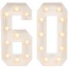 Donened - Lampada a LED con numeri, numero di 100 cm, con numeri illuminati, luci notturne, per feste di laurea, matrimoni, feste di compleanno (60)