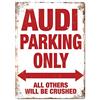 Forry Audi Parking Only Targa in Metallo Cartello in Metallo con Scritta Decorazione Vintage Poster per Bar Caffetteria Box Auto Soggiorno Camera da Letto