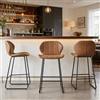 JIEXI Set di 3 sgabelli da bar moderni in poliuretano, altezza 85 cm, con