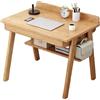 Generic Scrivania direzionale compatta in legno con ripiano portaoggetti (naturale, 80 x 60 x 75 cm)