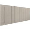 DHOME Testata in legno riciclato MDF Pallet Style letto verticale Pallet Raccordi inclusi (110cm, Finitura Lino)