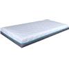 BDW - Materasso 180x80x8 H3 - Materasso in schiuma con ioni d'argento - spessore 8 cm - Materasso per letto matrimoniale, boxspring - Rivestimento lavabile con chiusura rapida