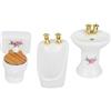 Hidyliu Set da Bagno in Miniatura per Casa delle Bambole 1/24 Elegante Kit Lavandino per Vasca da Bagno in Ceramica per Decorazioni per Casa delle Bambole - 3 Pezzi in Bianco (#3)