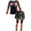 Lito Angels Children's Apparel Lito Angels Costume Bambino 2-10 Anni con Maglia a Maniche Lunghe Tatuata e Pantaloni Decorazione Foglie - Travestimento Set Gioco di Ruolo Vestito Oceania