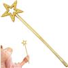 Gammaeon Bacchetta magica con stella glitterata - Asta rimovibile per feste in costume - Accessori palcoscenico con stella a 5 punte per spettacoli fiabe ed eventi cosplay