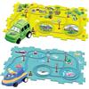 duoleey Pista Macchinine per Bambini DIY Pista del Puzzl DIY Rotta Gioco Giocattolo Educativi Regalo Giochi Bambini (Dinosauro/ocean）