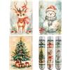 MISITU Confezione da 3 mini puzzle da 150 pezzi per adulti - pupazzo di neve alce albero di Natale - puzzle portatile da viaggio