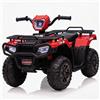 Garvee Quad Elettrico Per Bambini 12V ATV, Doppio Motore, 3-8 Anni, Rosso
