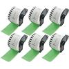 BETCKEY - 6 Rotoli DK-22223 Etichette a Lunghezza Continua Compatibile con Brother, 50mm x 30.48m, 6 Etichette Colorate Verde per Stampanti di Etichette Brother QL