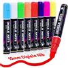DIGIELE Pennarello Gesso Liquido per Finestra, Vetro e Specchio, 8 Colori Pennarelli, Gesso Liquido 10mm Punta Spesso, Asciutto o Bagnato Cancellabili, Inchiostro Non Tossico per Superfici Non Porose