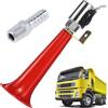 Tkxjry Kit clacson ad aria con fischietto turco con compressore, 180 dB, rosso, universale, 12 V/24 V, suono potente, durevole, per camion, roulotte, auto, SUV, moto
