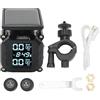 Headerbs di Monitoraggio della Pressione dei Pneumatici, TPMS per Moto Solar Power Wireless TPMS con Display 2 Sensori Esterni per Moto