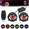 LLELEMAMO Synced Programmable Devil Eyes Lens with Remote, Devil Eyes Light for Cars, Demon Evil Eye Headlights with Remote, Blazexel Eyes Light 33 Mode Adjustable Eye Pattern for Any Car Model (Lens Style*2)