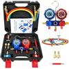 Generico Gruppo Manometrico HVAC - Kit Manometri Ricarica Aria Condizionata AC | Strumentazione manometrica per ricarica refrigerante, diagnosi, manutenzione e assistenza impianti clima casa o auto