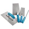 Jung Product 40000400 - Set di cazzuole da muratore Germania, 4 pezzi (cazzuola da muratore con collo a S, spatola Bernese, spatola per fughe, spatola lisciante, materiale acciaio al carbonio,