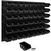 botle Scaffalatura da parete, 1152 x 780 mm, 54 pezzi Scatole impilabili, scaffali per magazzini, ripiani a parete extra forti, mensole espandibili, scaffali da officina, scaffali da officina