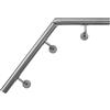 V2Aox Corrimano in acciaio inox con angolo di 50 cm, giunto giunto giunto per tubo, ringhiera per scale 4,2 cm, corrimano da parete per scale V2Aox
