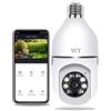 VCY Telecamera di sicurezza Tuya della lampadina, E27 WiFi a colori notturna a 360 gradi Pan/Tilt Telecamera IP panoramica, 5 GHz 1080 P Smart Home Sorveglianza Bambini Cam Allarme Due Vie Talk Pet