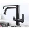 XJTNLB Miscelatore Cucina Nero Rubinetto a Tre Vie per Lavello Cucina Doppia Modalità Rubinetti Cucina a Doppia Leva Rubinetto Depuratore Acqua