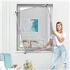 jarolift Zanzariera per Finestre SlimLine, Montabile Senza Fori, con Telaio in Alluminio, 130 x 150 cm, Argento
