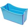 SOPERIT Vasca da bagno pieghevole per adulti 100cm mobile Adulti Sauna Vasca da bagno SPA pieghevole Massaggio Blu