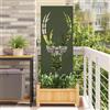 Ziaphsol Telo frangivista da giardino, motivo animali, verde oliva, in acciaio laccato opaco, 50 x 140 cm, 1 frangivista per terrazza e giardino con privacy