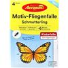 Aeroxon Trappola per mosche a forma di farfalla, 4 pezzi, trappola adesiva decorativa, per interni