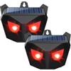 WUGEIN Dissuasore solare per animali con luce rossa, design impermeabile, 2 efficaci repellenti per animali con luce LED rossa, deterrente per animali selvatici, procioni, volpi e cervi, per esterni
