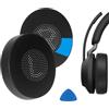 Geekria Sport Cooling-Gel Cuscinetti di ricambio per cuffie Jabra Evolve2 65 UC, Evolve2 65 MS, Evolve2 40 UC, Evolve2 40 MS, Elite 45h, pezzi di ricambio (nero)