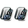 QJONSIU Cover Rigida Compatibile con Xiaomi Redmi Watch 6 Active con Vetro Temperato, 2 Pack Protettiva Antigraffio Case-Verde