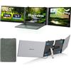 Blackview Monitor Portatile per Laptop 14,1 Triplo, Schermo Portatile Estensibile, Monitor PC USB-C Ultraleggero 0,9 kg, FHD 1080p IPS TÜV, Viaggio, Mac, Windows