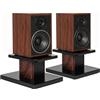 FREEAMG Set di 2 Supporti per Altoparlanti da Tavolo in Legno 15CM, Fino a 50KG, Supporti per Altoparlanti per Home Cinema, Supporti Universali per Altoparlanti da Tavolo, Design Riempito di Sabbia
