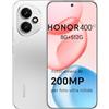 HONOR 400 Smartphone 5G Dual SIM NFC, 8GB/512GB, 200MP con AI fotografica, 6.55 pollici AMOLED Eye-Care Display 5000nit, 5300 mAh, Snapdragon 7 Gen 3, Android 15, Meteor Silver, [Versione italiana]