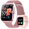 CASCHO Smartwatch Donna, 1.85'' Orologio Smartwatch con Effettua/Risposta Chiamate, 120+ Sportive Smart Watch con Contapassi/Sonno, Fitness Tracker per iOS Android - Elegante oro rosa 8