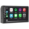 Moobsnry Autoradio 2-DIN con CarPlay e Android Auto, Ricevitore Bluetooth con chiamate in vivavoce, Navigazione GPS, Controllo vocale, SWC, FM, Mirror Link, USB, Type-C, Touchscreen HD da 6,98 pollici