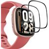 VideoSecu Confezione da 2 pellicole protettive in vetro temperato per Fitbit Versa 4/Fitbit Versa 3