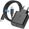 Ysmorla 45W Caricatore USB C Sam Galaxy S26/S25/S24 Ultra, Cavo 2M, Spina Europea | Ricarica rapida 45W: 20 minuti al 50%. Cavo USB-C 2M. Sicurezza intelligente. Compatibile Samsung Galaxy e iPhone