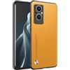 HAFFAN Custodia Cover Protettiva per Cellulare per OPPO Reno8 Lite 5G / Reno7 Lite 5G (6.43 inches), Stile Similpelle - Giallo